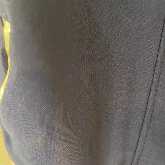 Fauberg Du Temple Blue varsity gold bomber jacket - Picture 6 of 7